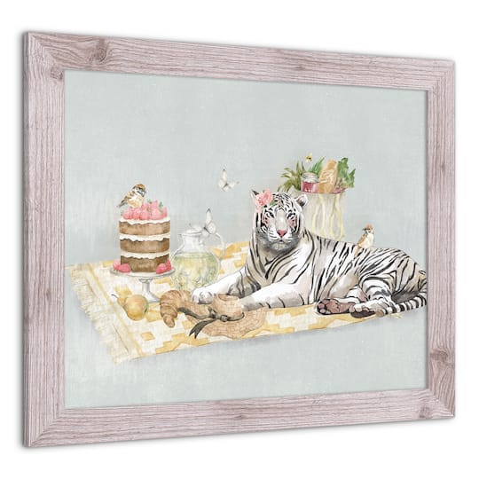Tiger Picnic Western Framed Print